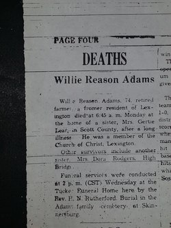 William Reason “Willie” Adams 