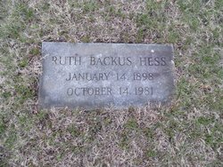 Ruth E <I>Backus</I> Hess 