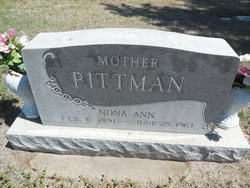 Nona Ann <I>Armstrong</I> Huffman-Pittman 