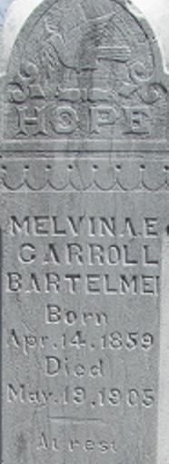 Melvina E. <I>Johnson</I> Carroll Bartelmei 