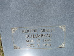 Mertie Julia <I>Arnett</I> Schambeau 