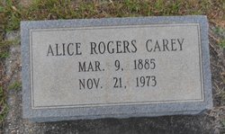 Alice <I>Rogers</I> Carey 