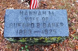 Hannah Mary <I>Chandler</I> Baker 