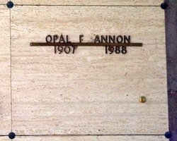 Opal Frances <I>Ragsdale</I> Annon 