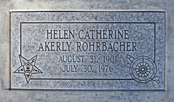 Helen Catherine <I>Akerly</I> Rohrbacher 