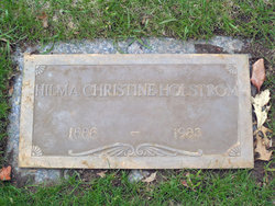 Hilma Christine <I>Lindberg</I> Holstrom 