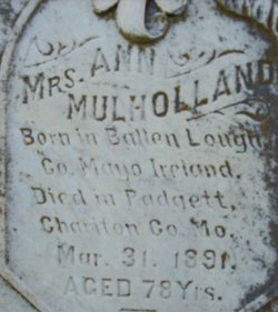 Mrs Ann <I>Laughlin</I> Mulholland 