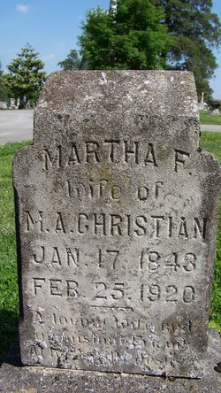 Martha “Mattie” <I>Fant</I> Christian 