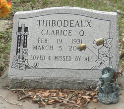 Clarice <I>Quebodeaux</I> Thibodeaux 