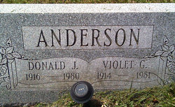 Violet Gertrude <I>Spencer</I> Anderson 