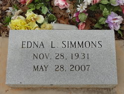 Edna L. <I>Wright</I> Simmons 