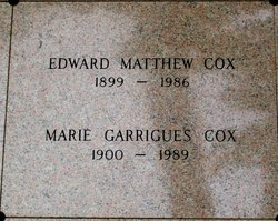Marie <I>Garrigues</I> Cox 