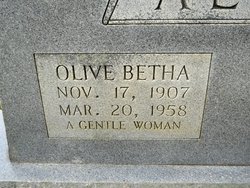 Olive Utley <I>Bethea</I> Allen 