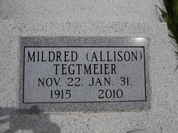 Mildred Berniece <I>Gugelman Allison</I> Tegtmeier 