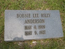 Bobbie Lee <I>Riley</I> Anderson 