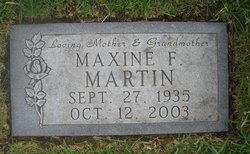 Maxine Flora <I>Carsey</I> Martin 