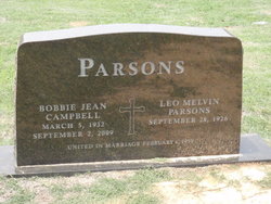 Bobbie Jean <I>Campbell</I> Parsons 