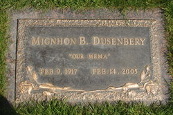 Olive Mignhon “Mema” <I>Browning</I> Dusenbery 