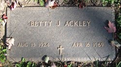 Betty Jean <I>Balch</I> Ackley 