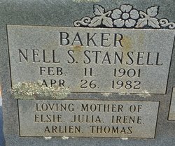 Nell <I>Stansell</I> Baker 