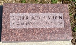 Esther <I>Booth</I> Alden 