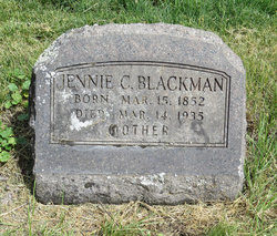 Nancy Jane “Jennie” <I>Allee</I> Blackman 