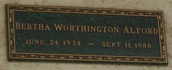 Bertha <I>Worthington</I> Alford 