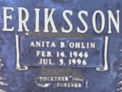 Anita <I>Ohlin</I> Eriksson 