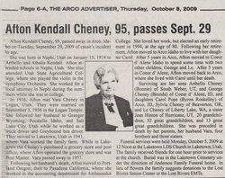 Afton <I>Kendall</I> Cheney 