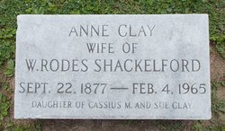 Anne <I>Clay</I> Shackelford 