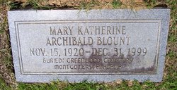 Mary Katherine <I>Archibald</I> Blount 