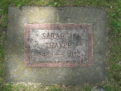 Sarah <I>Hazeldine</I> Thayer 