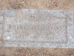 Mildred Oleta <I>Bumpass</I> Evans 