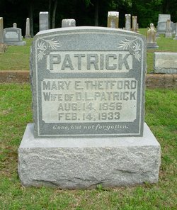 Mary Elizabeth <I>Thetford</I> Patrick 