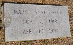Mary Anne <I>Steele</I> Blue 