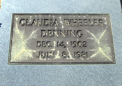 Claudia <I>Wheeler</I> Denning 