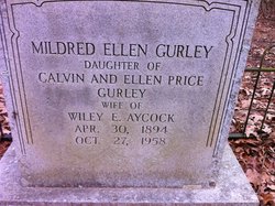 Mildred Ellen <I>Gurley</I> Aycock 