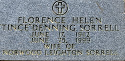 Florence Helen “Tince” <I>Denning</I> Sorrell 