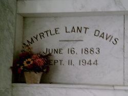 Myrtle Beatrice <I>Lant</I> Davis 