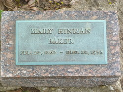 Mary Hinman <I>Blood</I> Baker 