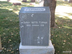 Sarah <I>Watts</I> Furman 