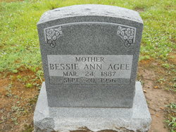 Bessie Ann <I>Myers</I> Agee 