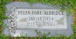 Helen <I>Fore</I> Aldridge 