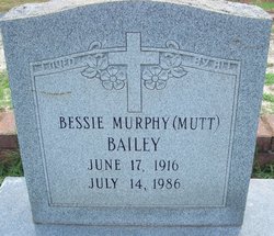 Bessie “Mutt” <I>Murphy</I> Bailey 