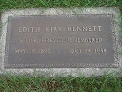 Edith <I>Kirk</I> Bennett 