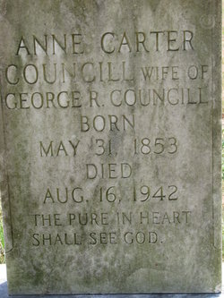 Anne <I>Carter</I> Councill 