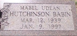 Mabel Udean <I>Hutchinson</I> Babin 