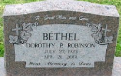 Dorothy P <I>Robinson</I> Bethel 