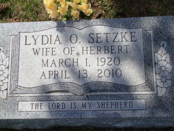 Lydia O. <I>Seeman</I> Setzke 