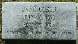 Jane <I>Ethridge</I> Coker 